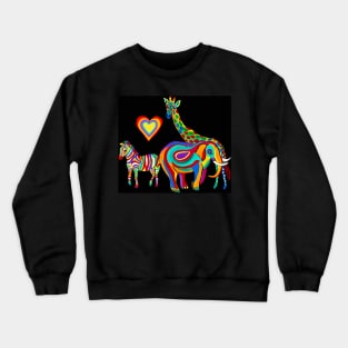 Rainbow Savanna (black) Crewneck Sweatshirt